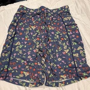 Anthropologie Navy Floral Shorts